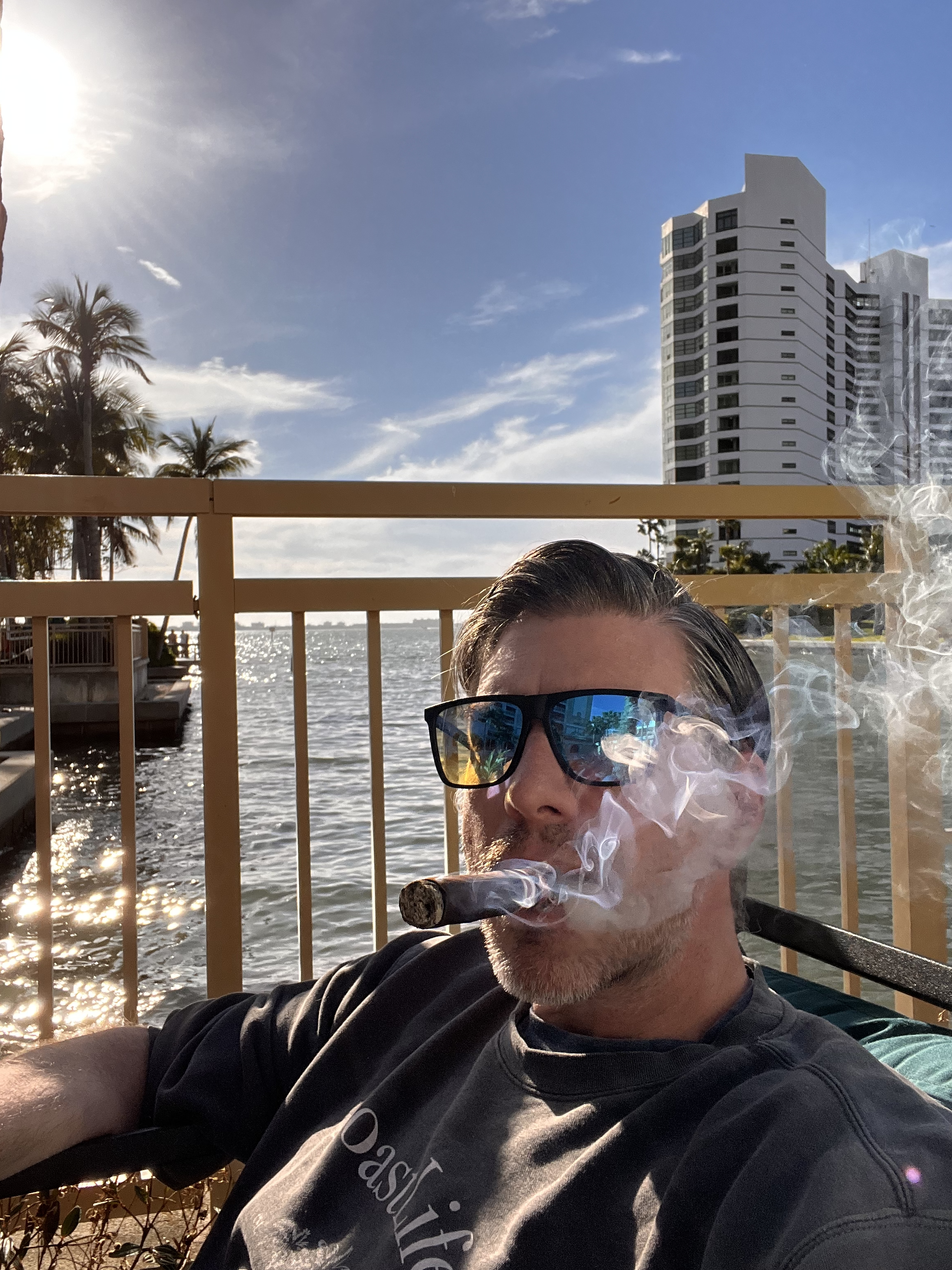 The Don smoking a cigar